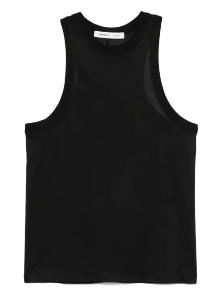 Top Carven de mătase negru