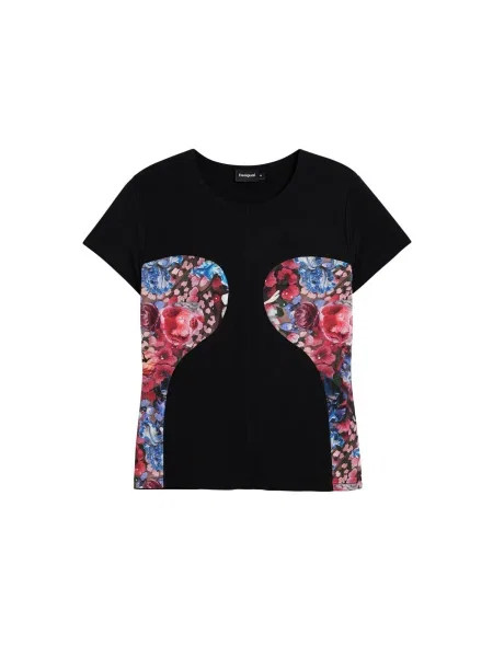 Desigual Tricou albastru / fucsia negru