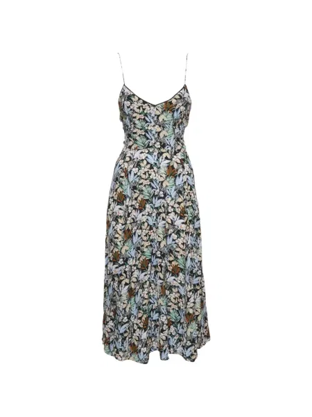 Rochie midi Maje cu model floral cu imagine negru
