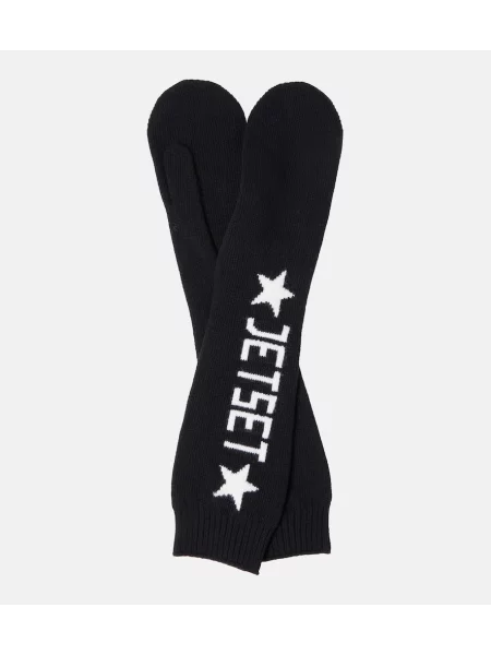 Rękawiczki Jet Set wełniane czarne