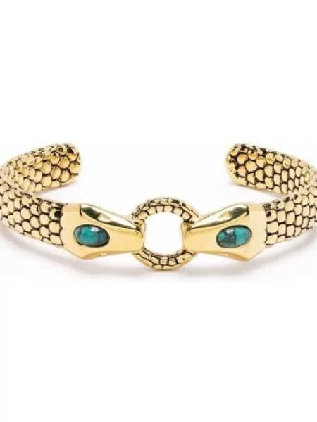 Сутиен Aurelie Bidermann със змийски принт златисто