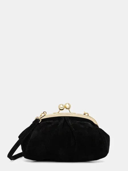 Answear.LAB geantă de mână din piele întoarsă negru