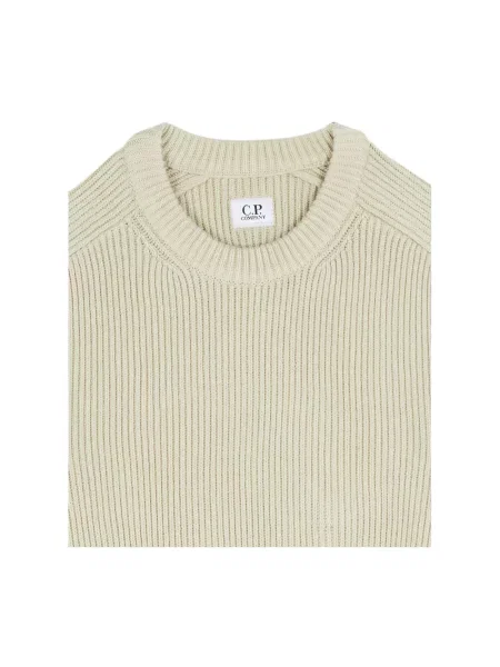 Lniany sweter C.p. Company beżowy
