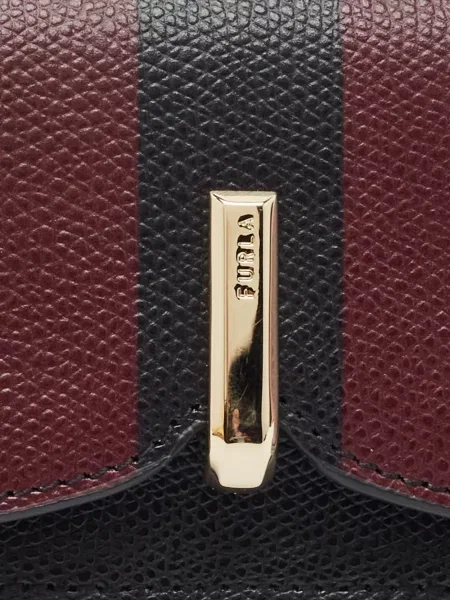 Портмоне Furla на райета черно