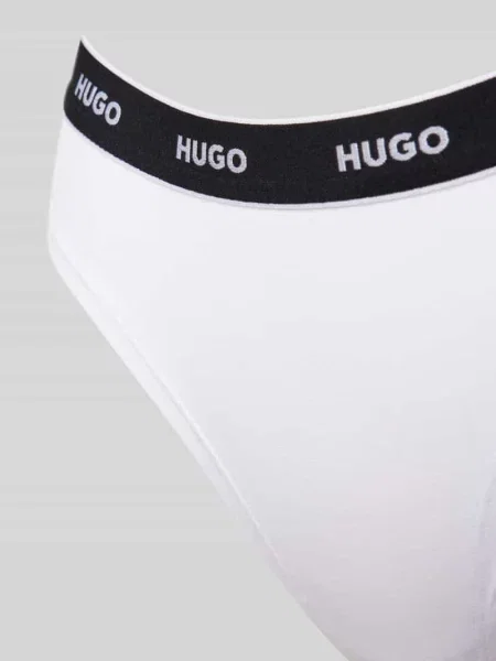 Slipy z elastycznym pasem z logo w zestawie 3 szt. Hugo czerwone
