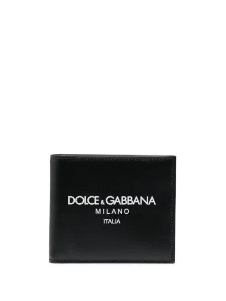 Portofel Dolce & Gabbana din piele cu imagine negru