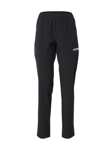 ADIDAS TERREX Pantaloni outdoor ESS / alb negru