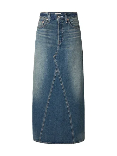 Levi's fustă jeans marin maxi drept albastru