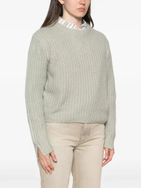 Pulover Allude cu decolteu rotund verde