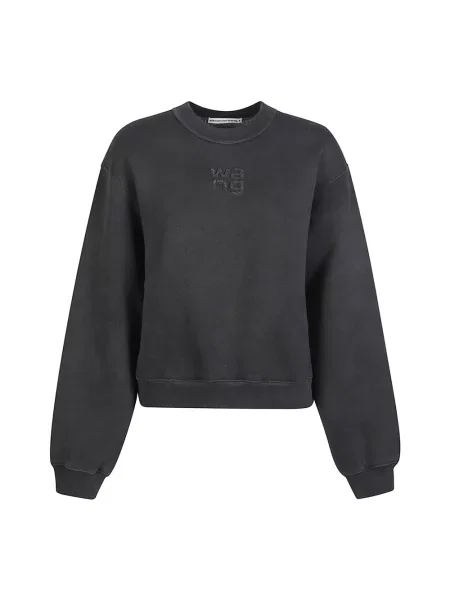 Bluza T By Alexander Wang z kryształkami czarna