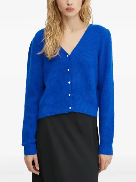 Cardigan Morgan cu perle tricotate albastru