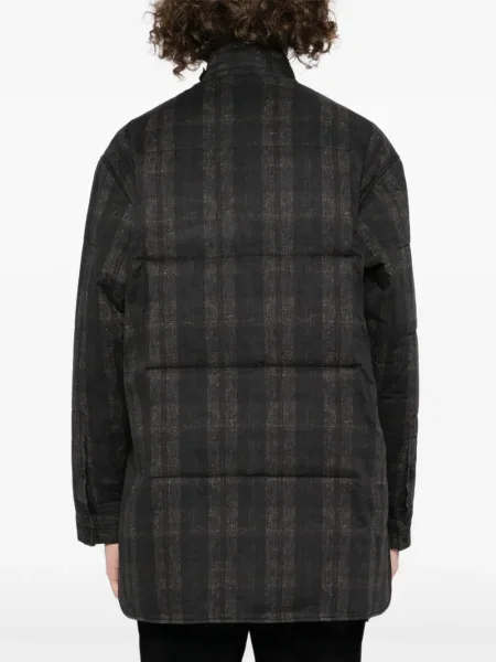 Geacă Yohji Yamamoto în carouri maro