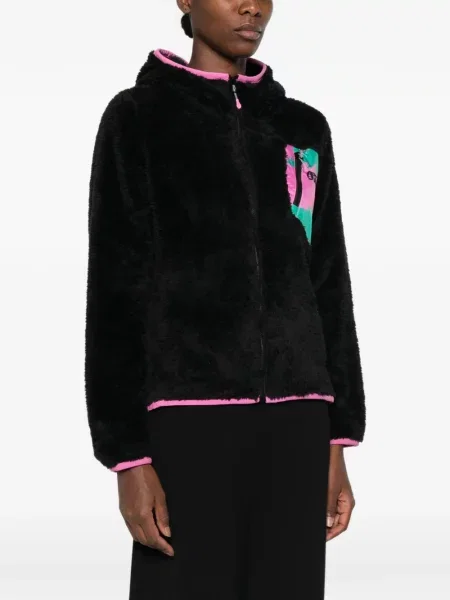 Fleece hoodie Picture μαύρο