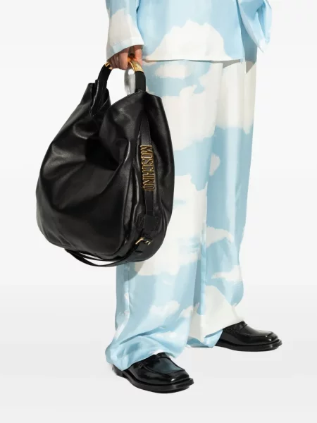 Geanta de piele Moschino din piele negru