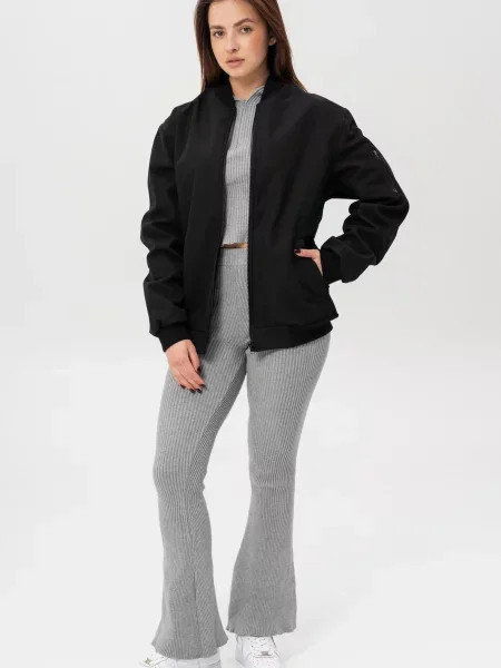 Бомбер Without софтшел чорний