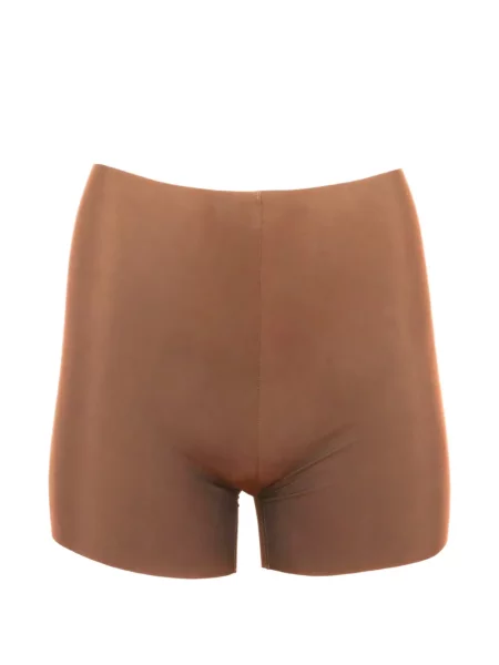 Szorty Fleur Du Mal ze stretchu brązowe