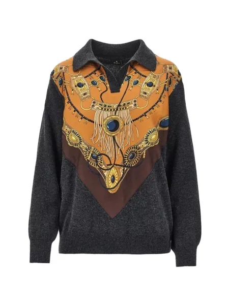 Pulover Etro cu imagine gri