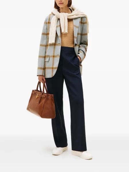 Cu centură pantaloni Tommy Hilfiger albastru