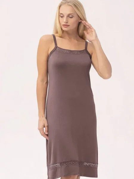 Короткая ночная рубашка Roksana коричневая