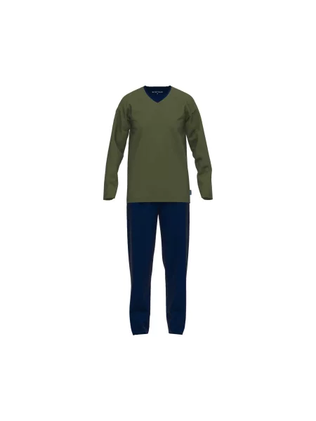 TOM TAILOR Dolga pižama mornarska zelena