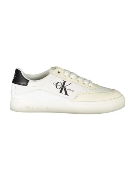 Trampki Calvin Klein Jeans skórzane eleganckie białe