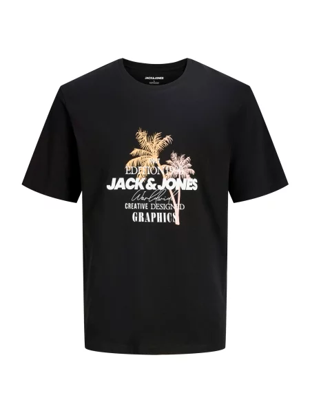 JACK & JONES Tricou JJGRADIENT galben miere / rosé / negru alb
