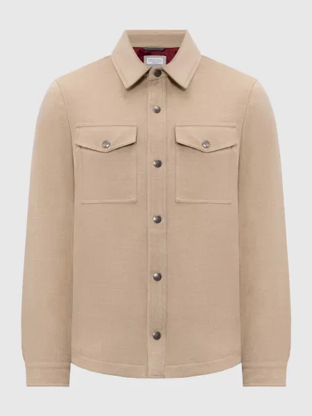 Шерстяная куртка Brunello Cucinelli бежевая