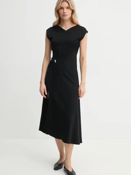 A.L.C. rochie midi evazati negru