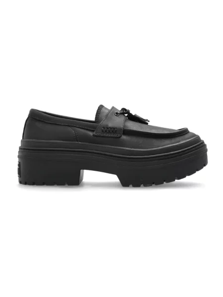 Converse mokasyny skórzane CHUCK TAYLOR ALL STAR LUGGED HEEL LOAFER na platformie czarny