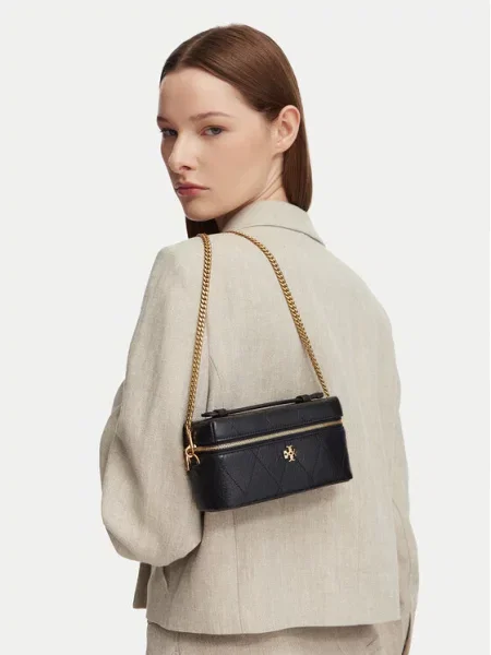 Torbica Tory Burch Charlie Quilted East-West crna