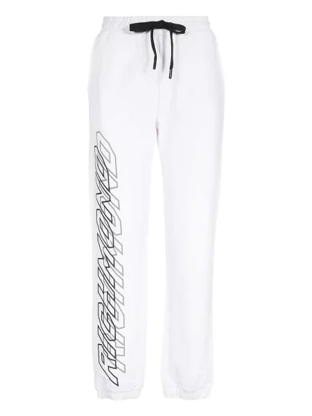 Pantaloni John Richmond cu imagine alb