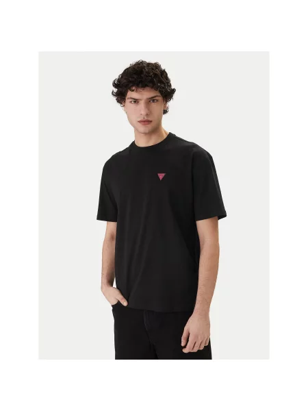 Guess T-Shirt Regular Fit μαύρο