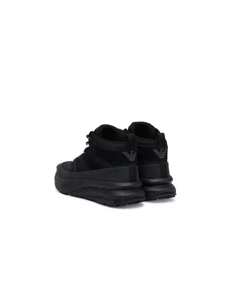 Sneakers tornacipő | hasított bőr fekete