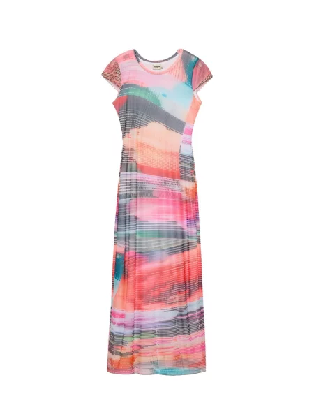 Desigual Rochie albastru pastel / închis / roz deschis / roșu pastel gri