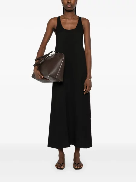Rochie midi Toteme fără mâneci până la genunchi de costum negru