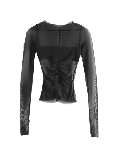 Top Rick Owens z falbankami czarny