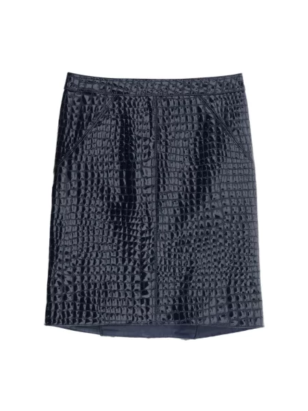 Osłona spódnica skórzana Tom Ford niebieska