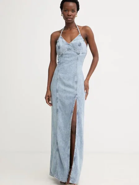 Guess sukienka letnia jeansowa JAMELIA niebieska