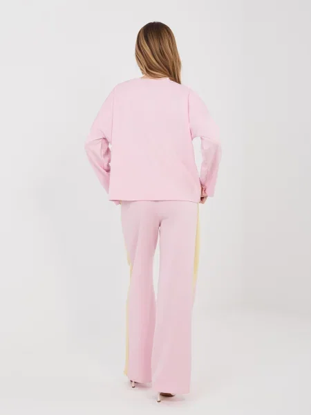 Pantaloni Rue Paris cu picior lat galben