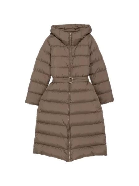 Matlasat cu centură geacă parka Max Mara maro