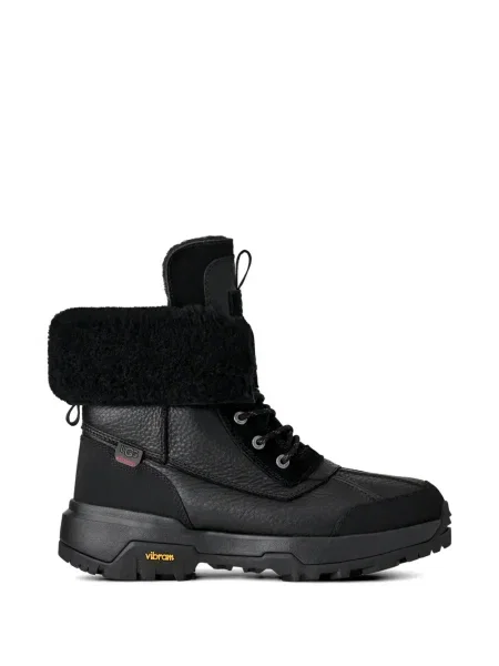 Botine Ugg cu șireturi din dantelă negru