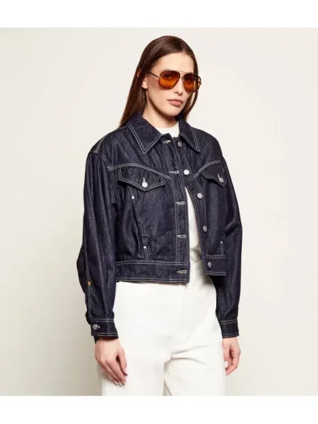 BOSS Orange geacă jeans C BOMBER TRUCKER portocaliu