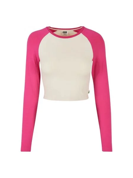 Tricou mânecă lungă Urban Classics retro roz