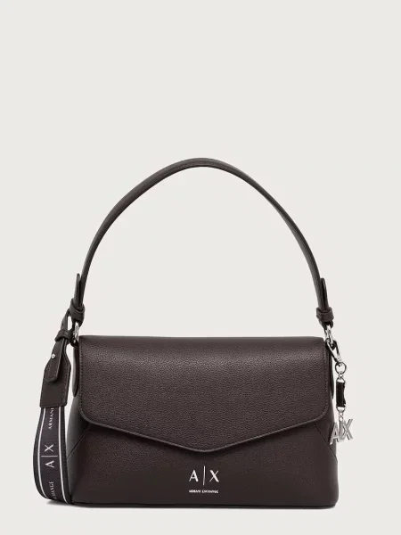 Armani Exchange geantă crossbody pentru femei cu imitație de piele maro