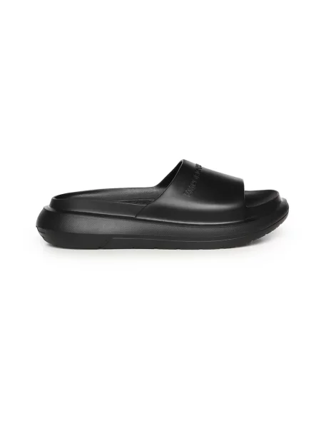 Emporio Armani Obuwie Mężczyzna 45 EU Klapki Monobloc z Logo czarny