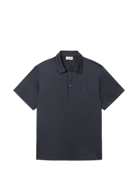 Tricou polo Lacoste cu autograf gri