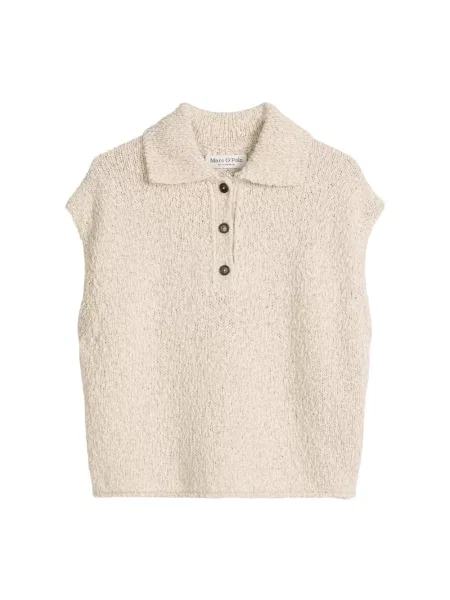 Sweter o kroju relaxed fit z mieszanki bawełny Marc O'polo beżowy