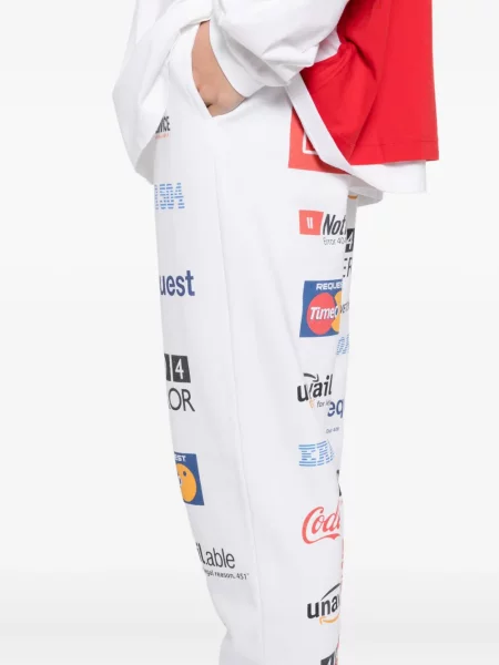 Pantaloni Vetements alb