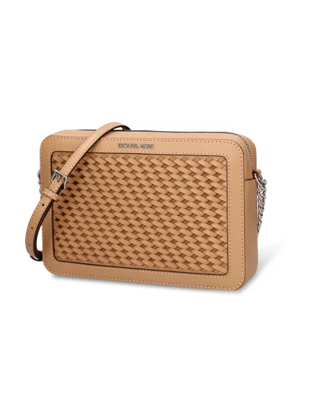 Torebka crossbody Michael Kors pleciona brązowa