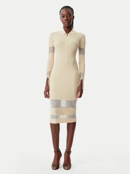 Patrizia Pepe Rochie tricotată bej